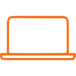 ausstattung technik laptop orange