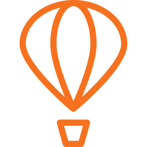 ballon entwicklung aufstieg orange